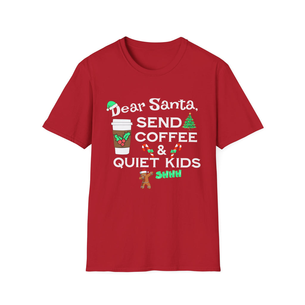 Dear Santa Send Coffee Short Sleeve Tee