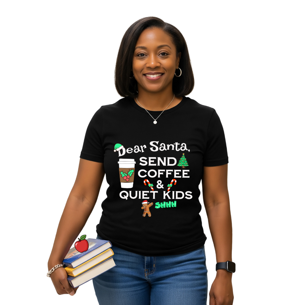 Dear Santa Send Coffee Short Sleeve Tee